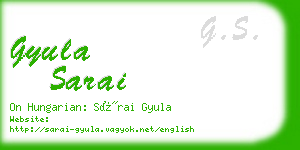 gyula sarai business card